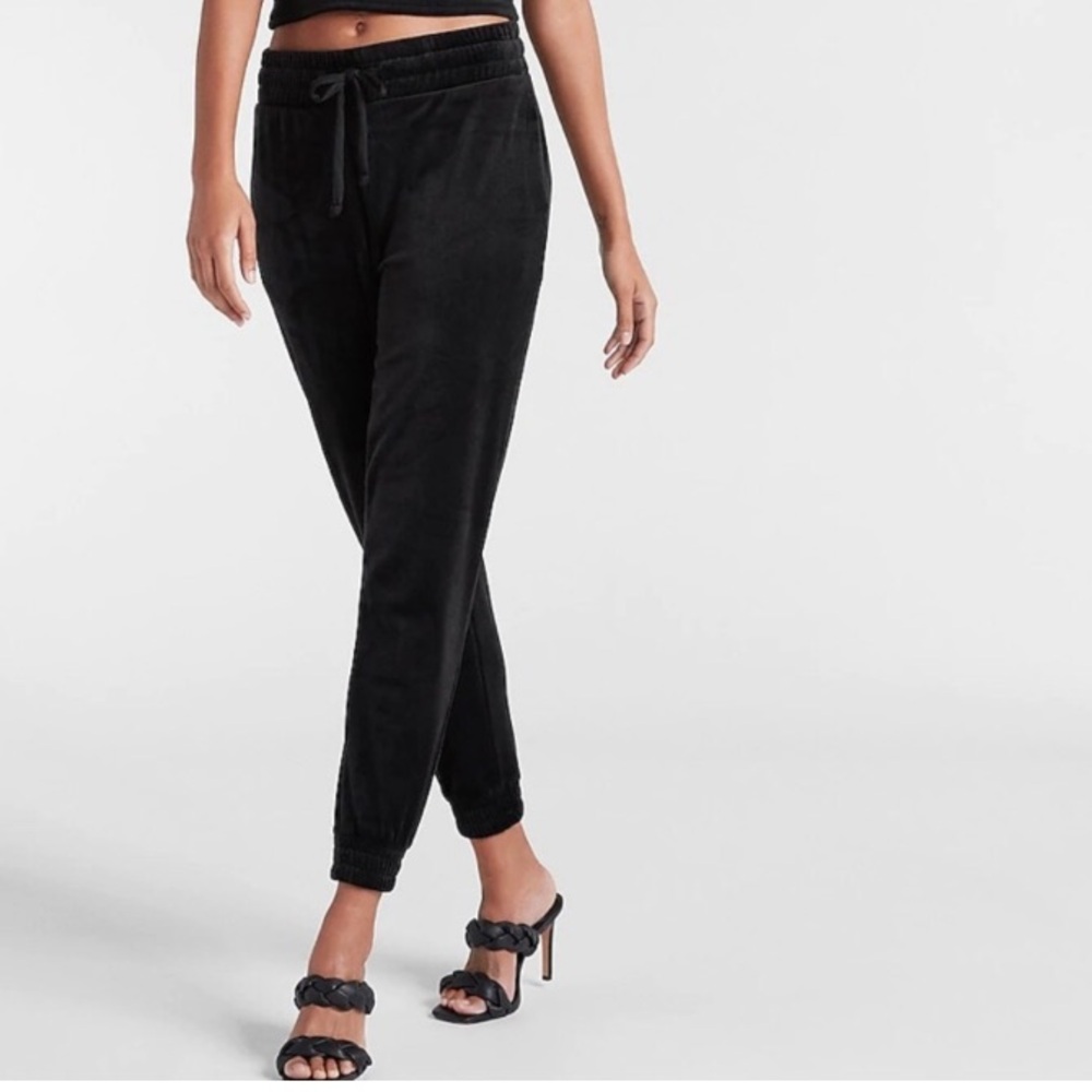 EXPRESS High Waisted Velour Joggers
